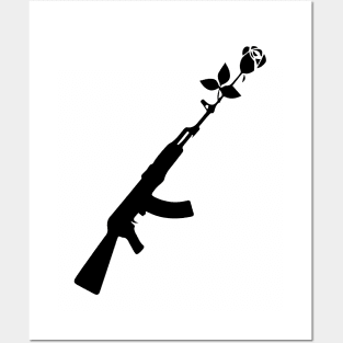 ak 47 flower Posters and Art